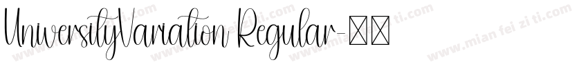 UniversityVariation Regular字体转换